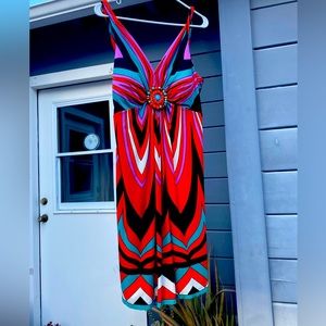 Muse by Boston Proper Retro Red Dress